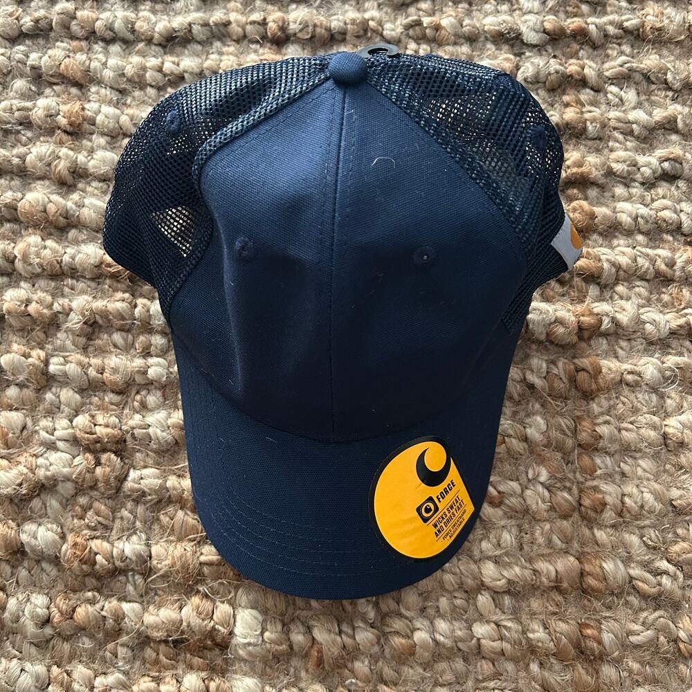 Carhartt Force Mesh-Back Trucker Hat Navy Blue Adjustable One Size